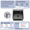 VALISY 18x18 Inch Black Bar Sink Drop In, Topmount Stainless