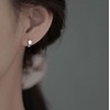 925 Sterling Silver Star Hoop Earrings for Women Tiny Star