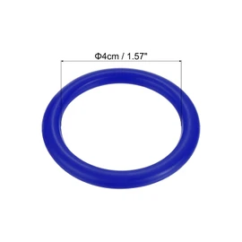 PATIKIL Carnival Ring-Toss Rings 4cm ID, 24 Pack Plastic Hoop for Outdoor Party Favor Game Booth, Blue