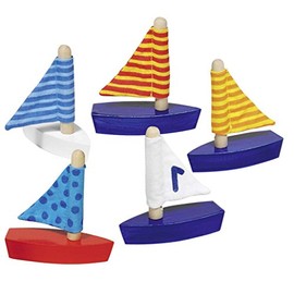 Ameisenkeks Set of 5 Sailing Boats Colourful