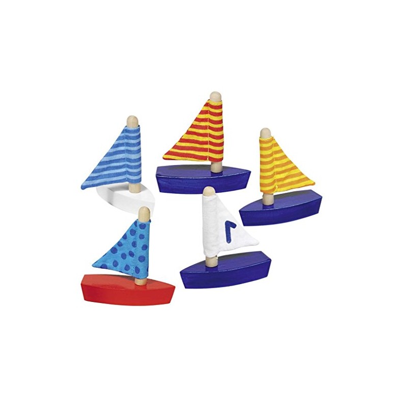 Ameisenkeks Set of 5 Sailing Boats Colourful