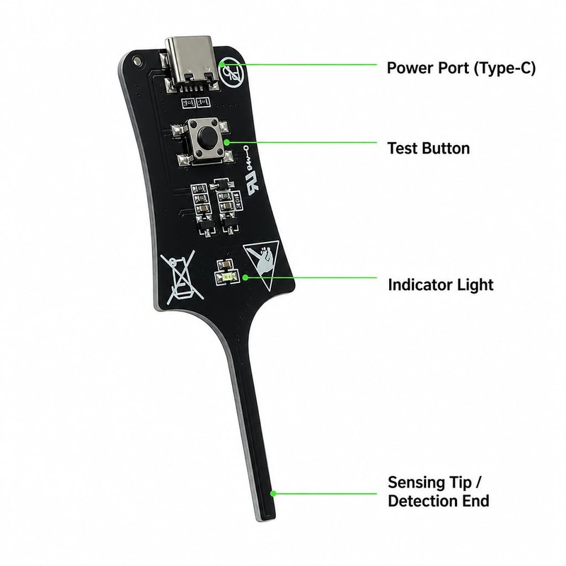 Type-C Inductance Tester Motherboard Coil Tester, in-Circuit Electromagnetic Inductance Tool