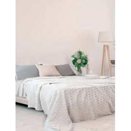 Tesso Cobertor King Size Queen Size Ligero Frazada Silver Plata