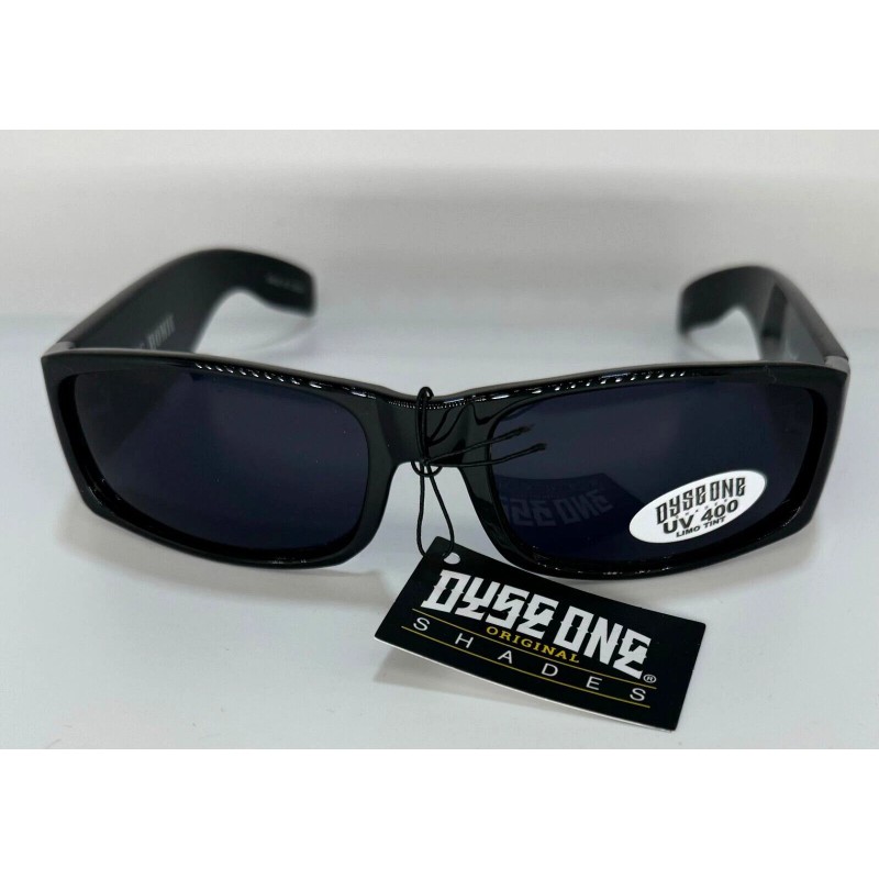 Dyse Locs Rectangular Lowrider Biker Flat Top Large Frame Brown