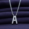 SAVEARTH DIAMONDS Moissanite Initial Necklace for Women, Round Lab Created
