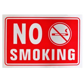 No Smoking Sign Red High Contrast Warning Safety Door Smoke Free Notice