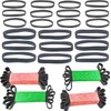 40 Pack Heavy Duty Black Rubber Bands – Assorted Sizes