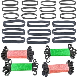 40 Pack Heavy Duty Black Rubber Bands – Assorted Sizes Thick Rubber Bands for Strapping, Survival Gear, Camping & Tactical Use