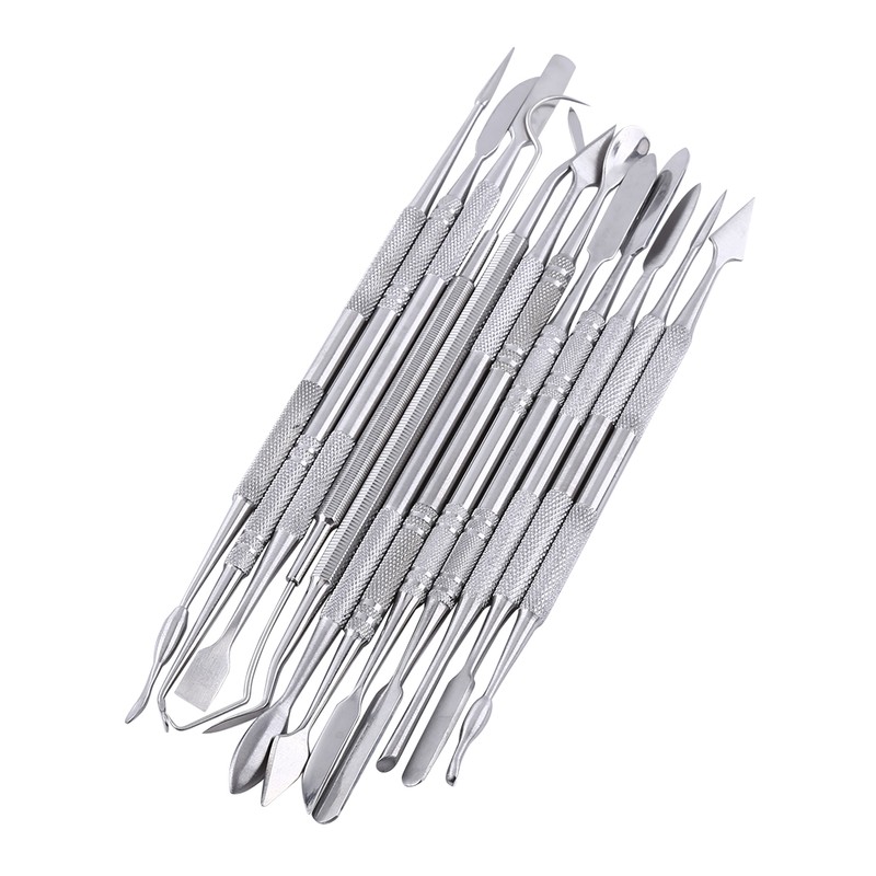12pcs Stainless Steel Double Sided Wax Carving Tool Kit Set