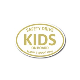 KIDS ON BOARD Simple Magnet Width 3.9 inches (10 cm) (Beige (Glossy)