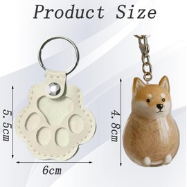 2PCS Dog Hair Collector Keyring, Dog Fur Keepsake and Cat Fur Keepsake Keyring, Transparent Pet Hair Storage for Daily Use, Ideal for Pet Owners and Memorial Gifts