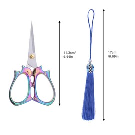 SHWAKK Squirrel Shaped Scissors 4.44 Inch Silver Embroidery Scissors Stainless Steel Sewing Scissor DIY Tools Dressmaker Shears Scissors for Embroidery, Craft, Needlework, Tailoring