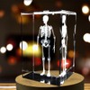 Human Skeleton 3D Engraved Crystal Novelty Decor (Small)