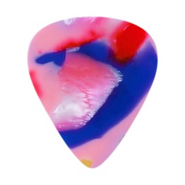 Exotic Plectrums Celluloid Psychedelic Pearl Guitar Or Bass Pick - 0.46 mm Light Gauge - Premium Made In USA - 351 Shape - 1 Pack, Cel-USA-Psychedelic-Pearl-.46mm-351-1-Pk