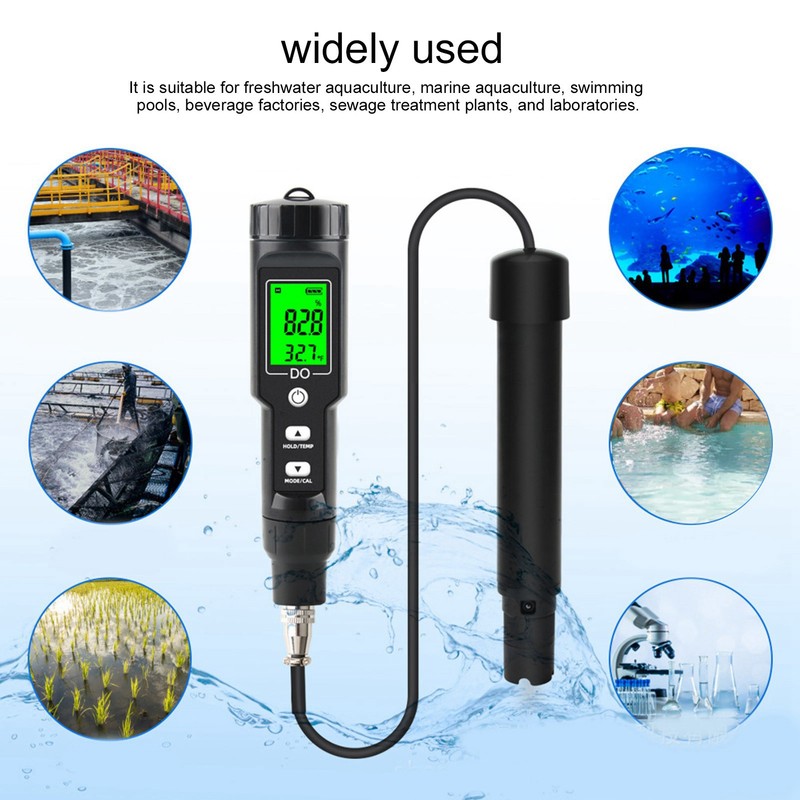 Digital Dissolved Oxygen Meter Analyzer for 0.0‑30.0mg/L Oxygen Concentration Portable
