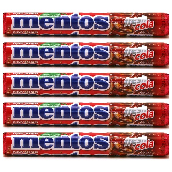 Mentos Fresh Cola From Europe 1.32oz Pack of 5