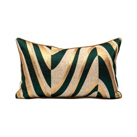 THE-TINOART Green Rectangle Throw Pillow Covers 12x20 Green Gold Lumbar Pillow Cover Christmas Decorative Cushion Cases Home for Couch Patio Sofa Bedroom Car 1Piece