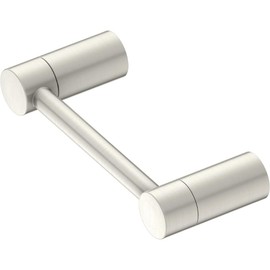 Modern Wall-Mounted Toilet Paper Holder | Unique Round Design for Mega Rolls | Perfect for Bathroom or Washroom (Brushed Nickel, Toilet Paper Holder)