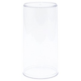 Pioneer Plastics Round Acrylic Display Case for Dolls, Bears, Action Figures, 4" x 8", Pack of 4