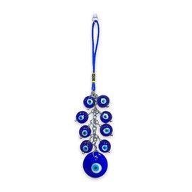 AUGEN Evil Eye Keychain Blue Peacock Design, Good Luck Charms Protection Key Ring For Women And Men, (Pack of 1)