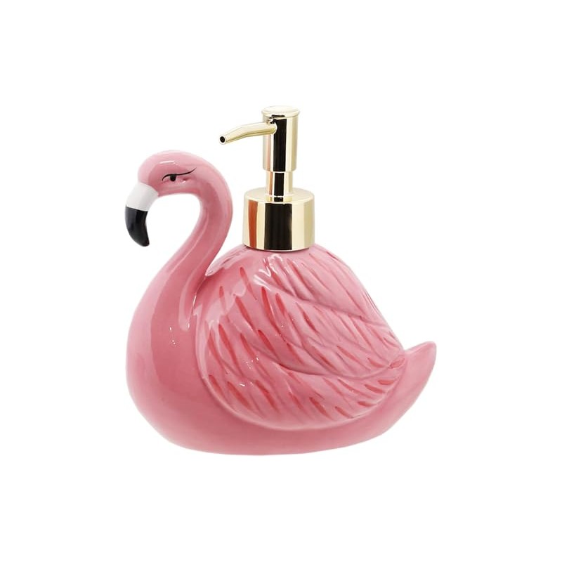 Flamingo Soap Dispenser with Pump for Bathroom or Kitchen Sink