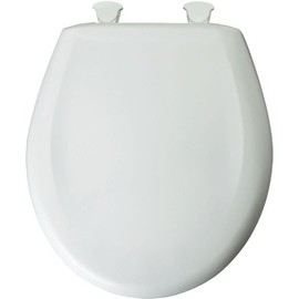 Bemis 200SLOWT 020 Round Closed Front Toilet Seat, Crane White