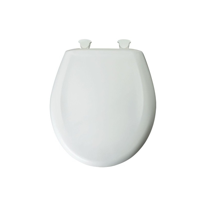Bemis 200SLOWT 020 Round Closed Front Toilet Seat, Crane White