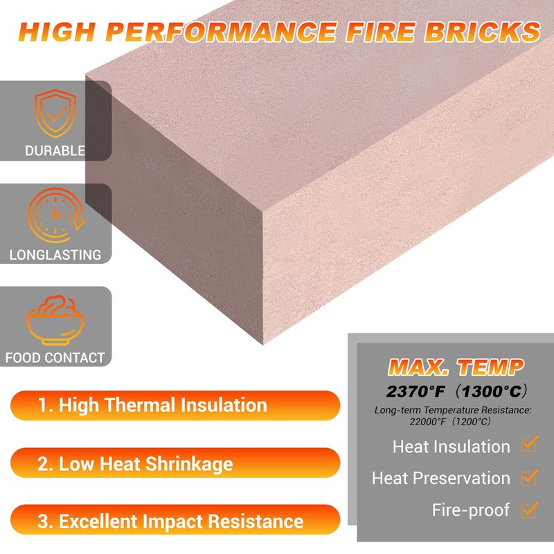 Fire Bricks, Woodstove Firebricks, High Temperature Resistant Clay Firebricks for