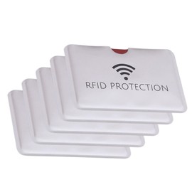 VmanKu Anti-Skimming Card Case, 5 Cards, IC Cards, Magnetic Protection, Card Data Protection, Credit Cards, Interference Prevention, Horizontal pattern