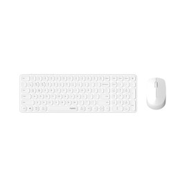 Rapoo Bluetooth Tastatur Maus Set Kabellos 9710M QWERTZ Wireless Computertastatur Mouse Schnurlos Funktastatur mit Aluminium Basis Multi Devices PC Wiederaufladbar Weiß