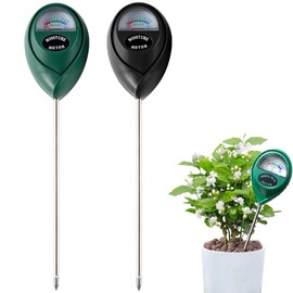Medidor De Humedad Para Plantas, 2 Piezas, Medidor De Humedad, Para Jardinería, Invernaderos, Plantas Interiores y Exteriores, 33cm x 10cm x 4cm, Color Verde Oscuro y Negro