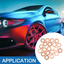 A ABSOPRO Copper Washer 8x14x1mm Copper Copper Tone (Set of 20)