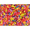 Playbox Striped Tubes Plastic Beads (1000 Pieces)