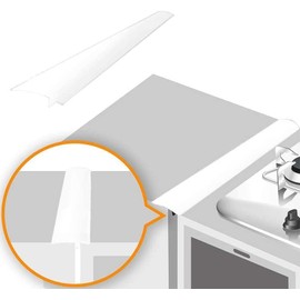 Linda’s Essentials Silicone Stove Gap Covers (2 Pack), Heat Resistant Oven Gap Filler Seals Gaps Between Stovetop and Counter, Easy to Clean Stove Gap Guard (30 Inches, White)