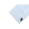 Painted French Black Dog Bulldog Cufflinks