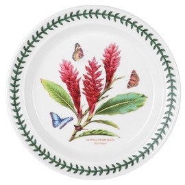 Portmeirion Exotic Botanic Garden Dinner Plate with Red Ginger Motif by Portmeirion