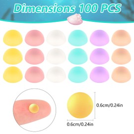EVERMARKET 100 PCS Tiny Resin Mermaid Bubbles for Crafts Mini Rainbow Bubbles Dollhouse Miniatures Mini Animals for Car Fairy Garden Micro Landscaping Plant Nail Sticker Decoration (Mermaid Bubbles)