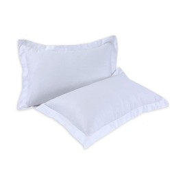 A ATH COLLECTION 800 Thread Count 100% Pure Egyptian Cotton Pair OF White Oxford Pillowcases Super Soft Hotel Quality Set of Pillowcases 2 Pack