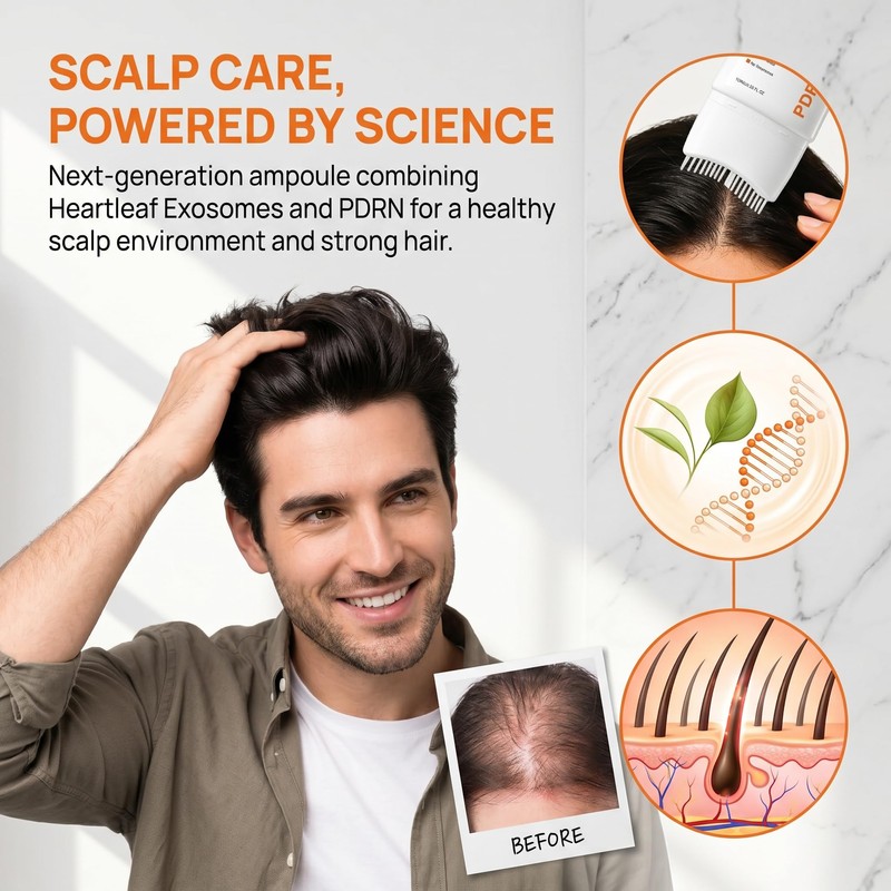Hair Growth Serum with Built-in Applicator Brush - Heartleaf-Derived Exosomes