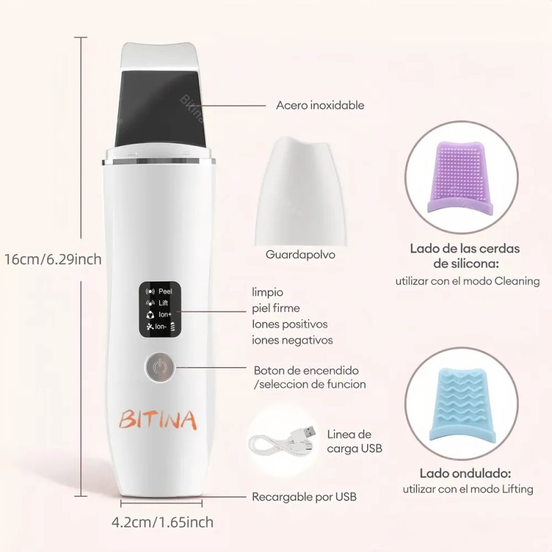 Limpiador Facial Ultrasónico Usb - Eliminación Espinillas