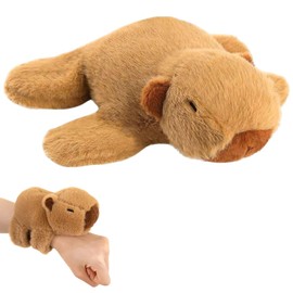 BbiuRer Capybara Sachen, Capybara Plush Toy Snap Bracelet, Cuddly Toy Swatter Bracelet, A Gift for Girls and Boys (20 cm)