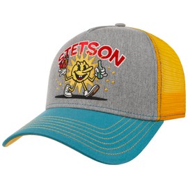 Stetson Walking Sun Trucker Cap Snapback Men's Summer, Grey-yellow, Unit size