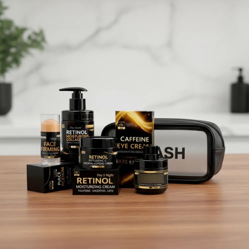 Pack Skincare Para Hombre Retinol 4pzs Nuevo Max Hidratación