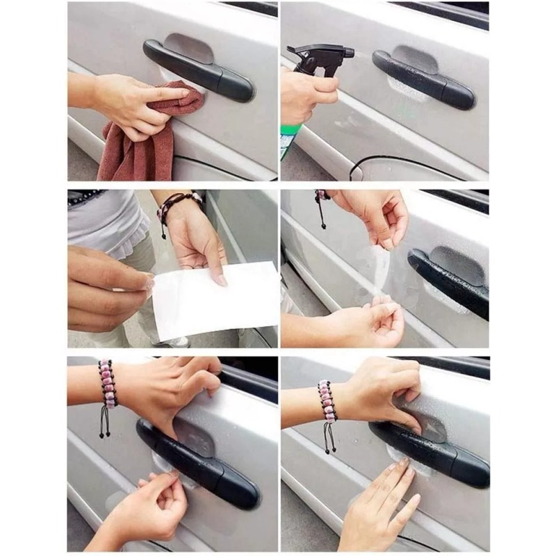 Alien Technology Set 4 Protectores Manijas Puertas Auto Universal Adherible