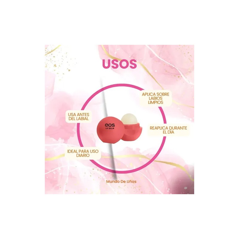 Eos Balsamo Labial 100 Natural Esfera 15g Lip Sweet Orange