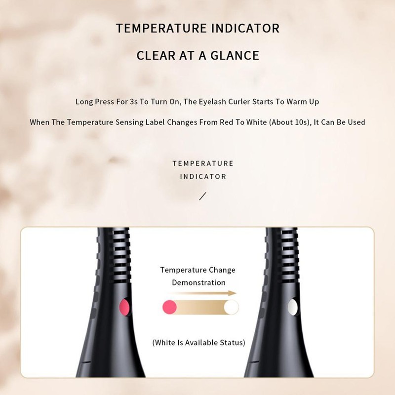 Heated Eyelash Curler Electric Eyelash Curler Professional Mini USB Rechargeable