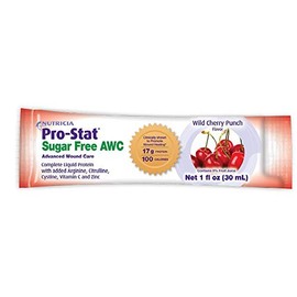 Pro-Stat Sugar Free AWC Protein Supplement Wild Cherry Punch Flavor 1 oz. Individual Packet Ready to Use, 40130-U - ONE Packet
