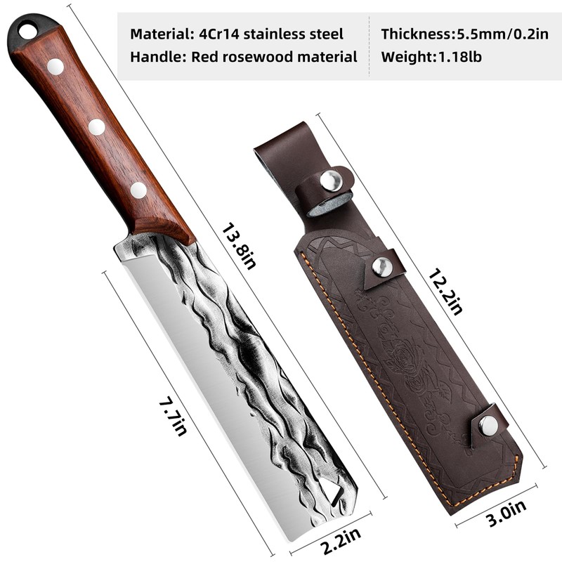 Machete with Sheath for Cutting Trees Heavy Duty, for Yard