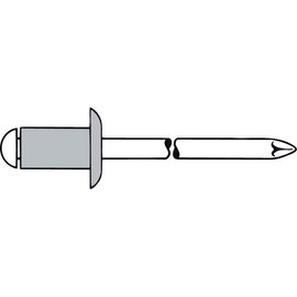 Gesipa Blind Rivets Aluminium/Steel / Standard Flathead 3 x 20 CM, Pack of 250
