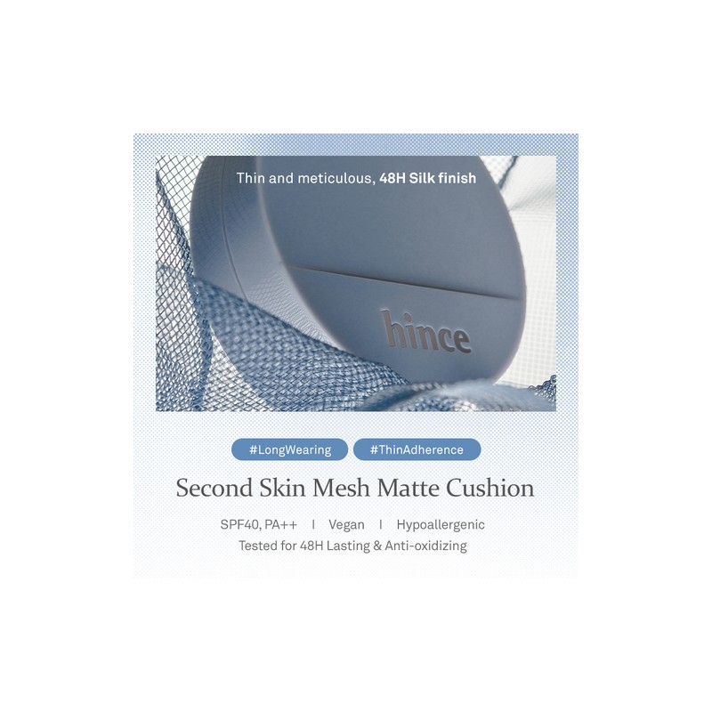 hince [hince]Second Skin Mesh Matte Cushion (4 colors)